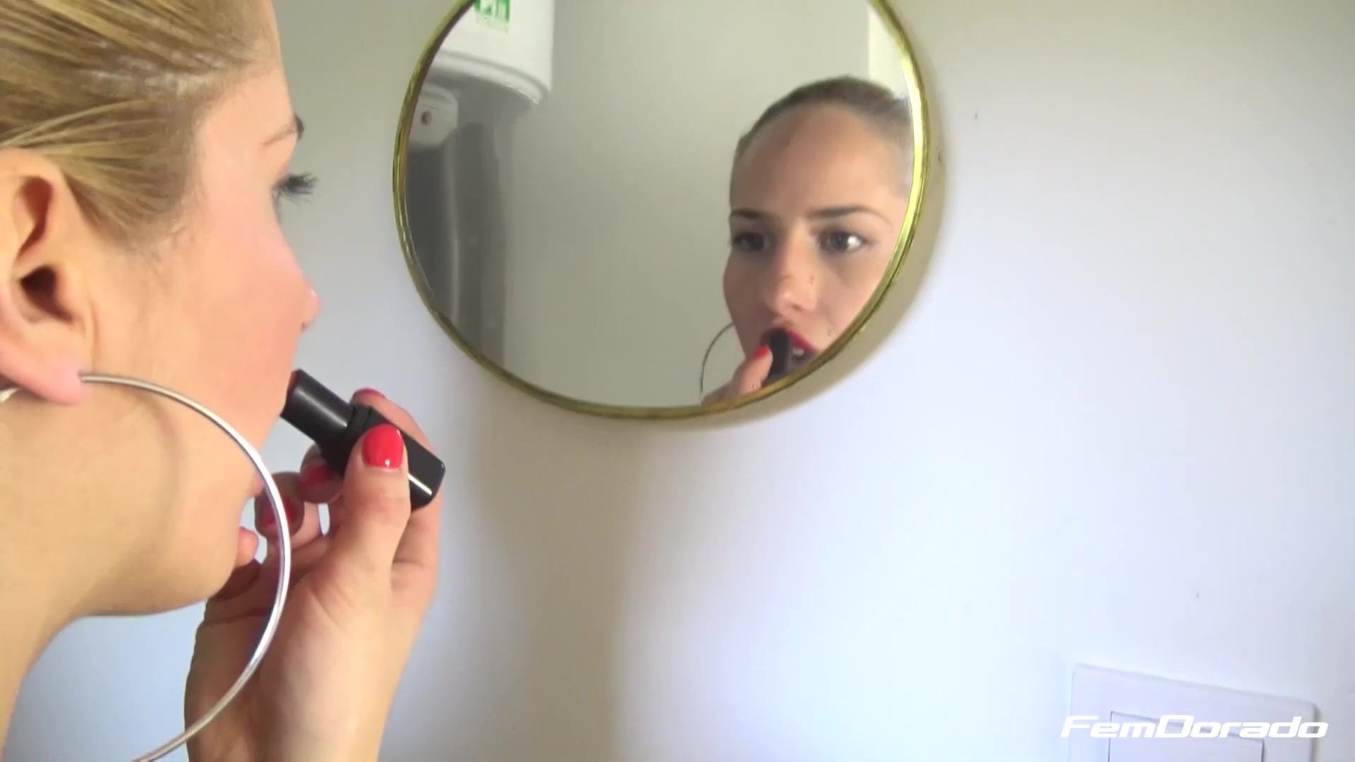 Cruel domina smothes her sub while jerking his lil dickie