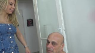Masturbating domina Princess Nikki hits cock of her CBT slave with sex toy