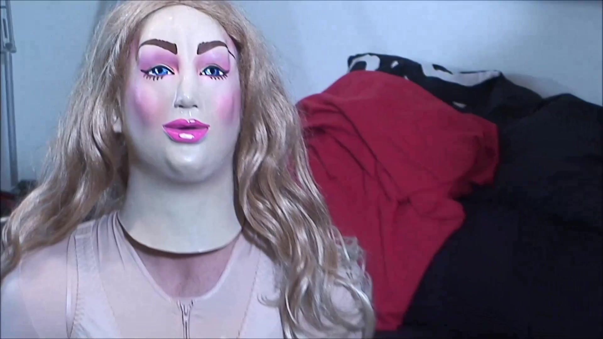 Useless sub in female clothes gets pegged by domina